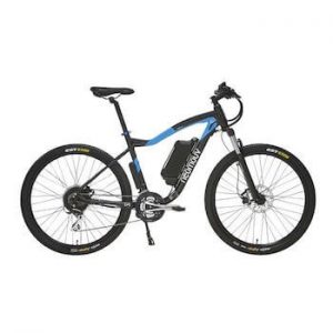 vélo électrique neomouv style sportif noir et bleu modèle cronos